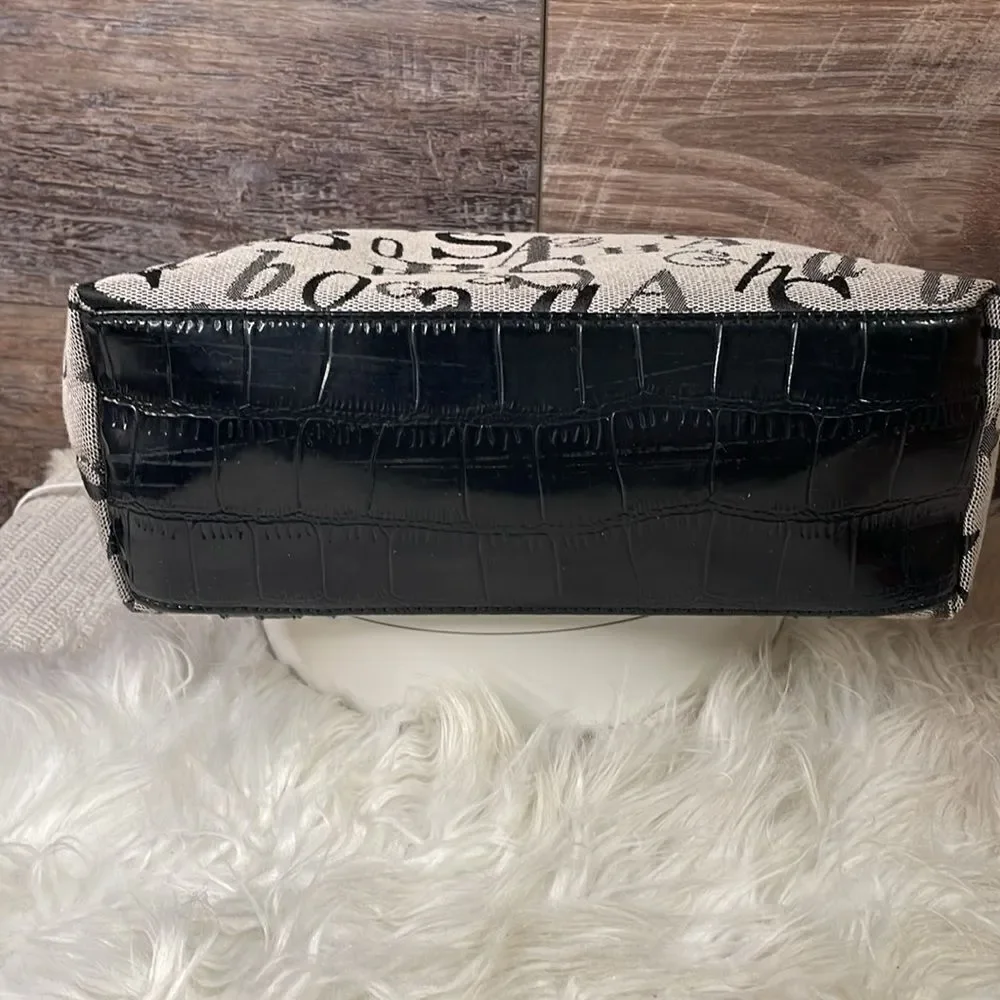 Sag Harbor Ladies Black and Gray Handbag